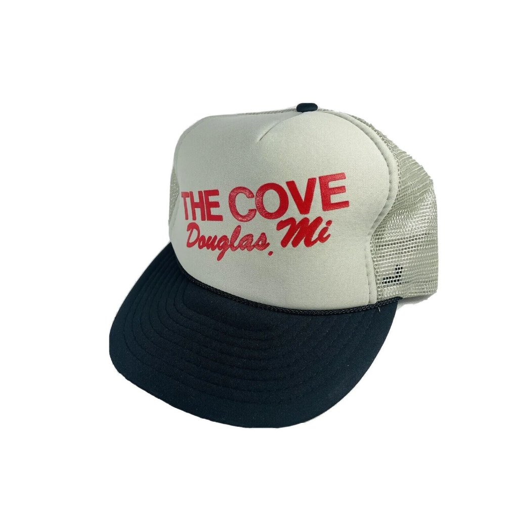 Nissin Cove Hat Cap Gray Black Mesh Adjustable Snapback Trucker Foam Vintage